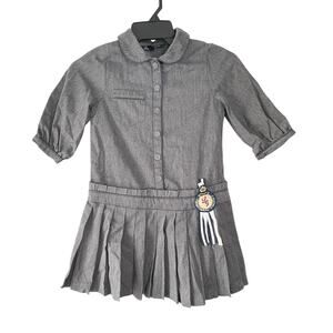 Lili Gaufrette Y2k Vintage French Uniform Style Dress size 8 Pleated Skirt